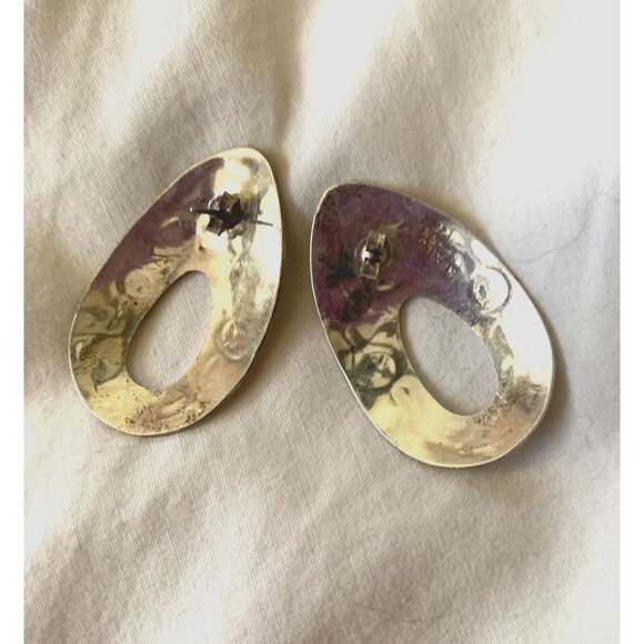 New Vintage Mexico TC-54 Sterling Silver 925 Post Earrings - Picture 2 of 3